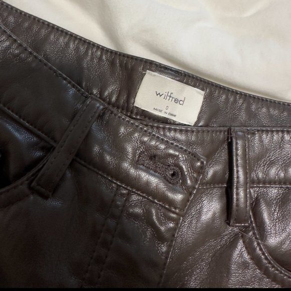 Aritzia Wilfred Melina Pants, Rich Mocha Brown, Great Condition, Size 0 - Picture 3 of 3